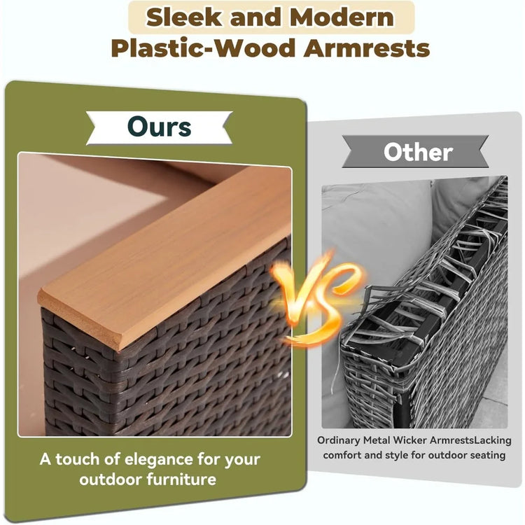 7-Piece Patio Furniture Set with Dining Table