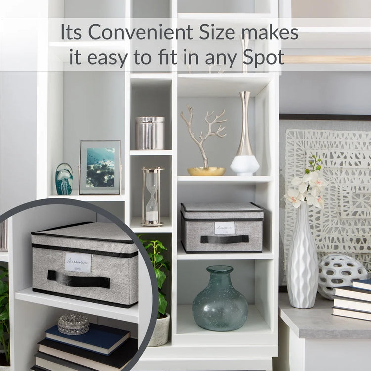 Stackable Storage Box with Lid & Label Window