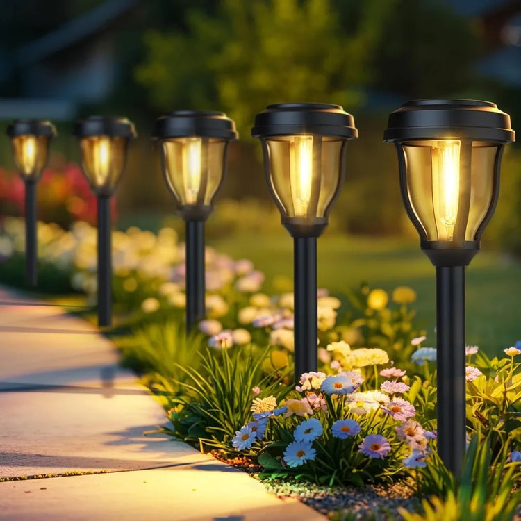 12-Pack Solar Outdoor Pathway Lights