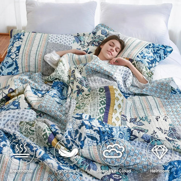 California King Cotton Quilt Set