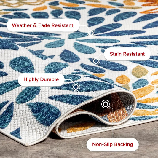 Monique Floral & Paisley 5x8 Indoor/Outdoor Rug