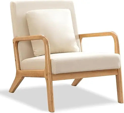 Mid-Century Modern Accent Chair with Lumbar Pillow