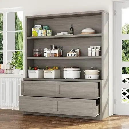 Large Kitchen Hutch with Drawers