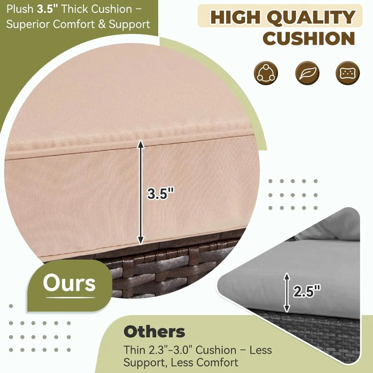 7-Piece Patio Furniture Set with Dining Table